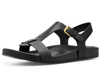 Franco Sarto Bellamy Strappy Sandals Womens Sandals Black Faux Leather : 8.5 M