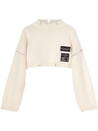 AMBUSH Maglione crop con applicazione - Toni neutri