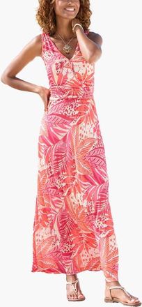 Lascana Womens Smocked Waist Maxi Dress in Pink Orange at Nordstrom, Size 10