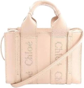 Chlo&eacute; Pre-owned Tote Bags, female, Pink, Size: ONE SIZE Pre-owned Woody Mini