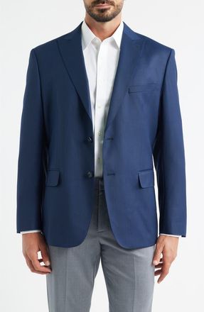 Daniel Hechter Navy Textured Wool Blend Sport Coat at Nordstrom, Size 40 Regular