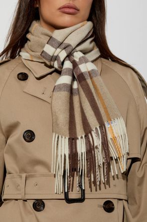 Burberry Cashmere Scarf, Unisex, Beige