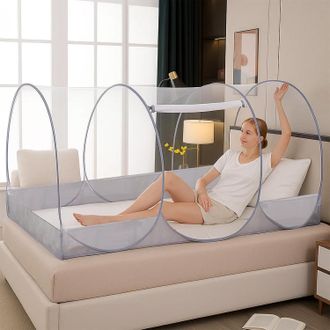 OEM Mosquitera Plegable Desplegable Para Cama Individual Con Cremallera, Tienda De Campa&ntilde;a Port&aacute;til, Tienda De Campa&ntilde;a F&aacute;cil De Montar Para El Hogar, Camp