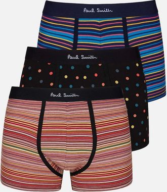 Paul Smith Mens PAUL SMITH 3 PK BOXER SHORTS SPOT/STRIPE/MULTI - Spot Stripe Multi - Size: 32/32