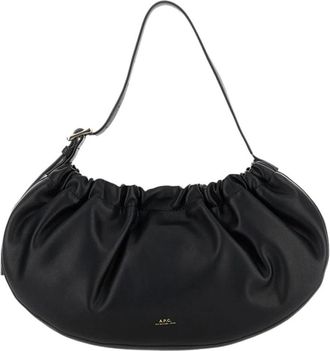 A.P.C. Ninon Hoop Schoudertas - Dames - Schoudertassen - Zwart - ONE Size - Katoen - Tassen