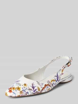 H&ouml;gl Slingbacks aus Leder mit Dornschlie&szlig;e in Weiss, Gr&ouml;&szlig;e 37