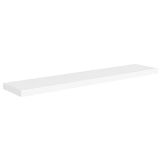 Berkfield Home Durable Floating Wall Shelves 4 pcs White 120x23.5x3.8 cm MDF