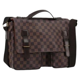 Louis Vuitton Pre-owned Cross Body Bags, female, Brown, Size: ONE SIZE Pre-owned Vintage Damier Ebene Shoulder Bag