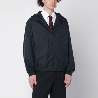 Gucci Dark blue GG nylon zip jacket