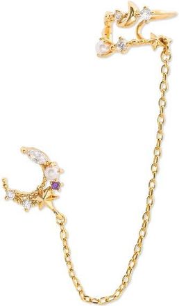 Girls Crew Cosmic Skies Cuff & Stud Earring in Gold at Nordstrom