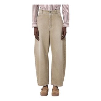 Max Mara Dames, Jeans, Beige, Maat: M Katoen