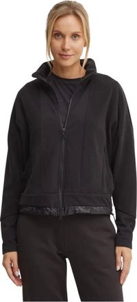 Sportalm Hoodies & sweatvesten, Dames, Zwart, M, Polyester, Logo-patch Metallic-trim Jacket