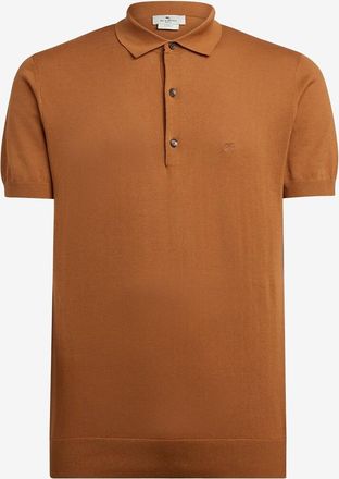 Etro Kurzarm-Polohemd aus Seiden-Jersey mit Paisley-Print