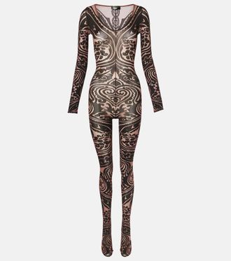 Wolford x Etro - Tuta corta Tattoo