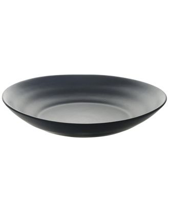 Ten Strawberry Street Set Of 6 Ripple Black Pasta Plates