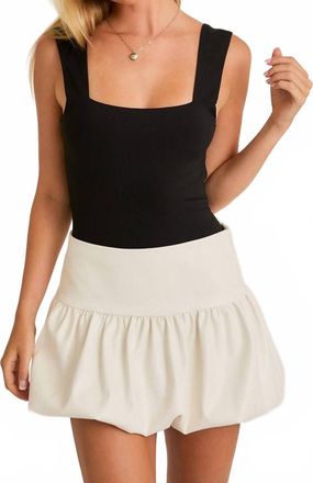 Le Lis Blanc Deux Missy Open Back Bow Bodysuits In Black