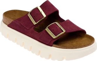 Birkenstock Womens Papillio by Birkenstock Arizona Sandals Berry Platform Slide GAL905