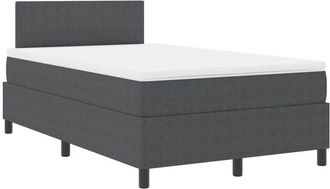 vidaXL Vidaxl - Cama Tipo Box Spring Gris Oscuro Y Blanco 203 X 120 X 88 Cm