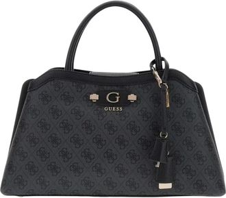 Guess Lindsey Girlfriend Satchel - Dames - Handtassen - Grijs - ONE Size - Leer - Tassen