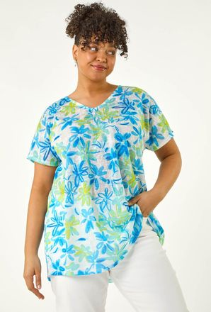 Roman V-Neck Floral Top