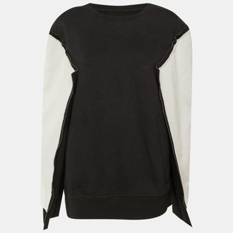 Maison Margiela Maison Martin Margiela Monochrome Cotton Knit Cape Sleeve Sweatshirt