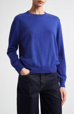 Johnstons of Elgin Lunan Cashmere Crewneck Sweater in Ronay Blue at Nordstrom, Size Xx-Large