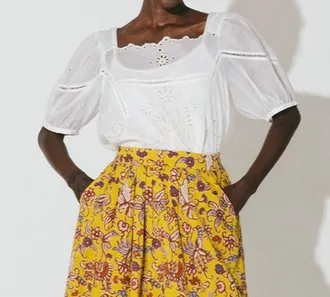 Cleobella Womens Maribel Blouse In Ivory