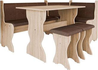 Mirjan24 Mobilier1 - Banco Esquinero Reading 100, Roble Sonoma + Alfa 08, Aglomerado Laminado, Tapiz