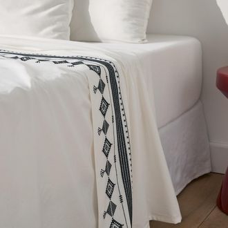 La Redoute Interieurs Plat laken in gewassen katoen, Ifrane