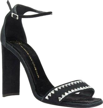 Giuseppe Zanotti Womens Leather Geometric Crystal Embellished Sandal (Authentic Pre-Loved)