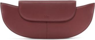 Behno Nadia Leather Clutch in Brick at Nordstrom