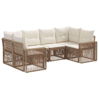 vidaXL Conjunto De Sof&aacute;s De Jard&iacute;n 6 Uds. 6-n&uacute;mero De Plazas Vidaxl