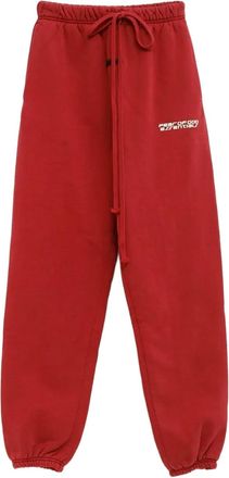 Fear of God Pantaloni sportivi con coulisse e stampa logo - Rosso