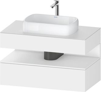 Duravit Duravit - Qatego Consola Mueble Bajo Lavabo, 1 Extra&iacute;ble, 1 Caj&oacute;n