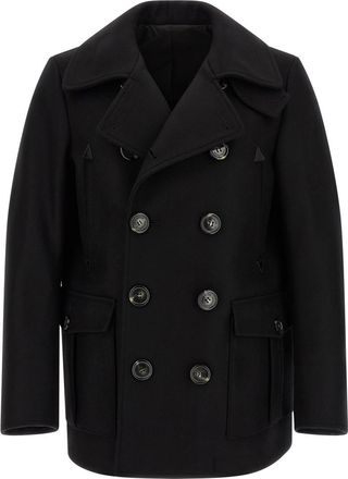 Dsquared2 Black Double Breasted Coat