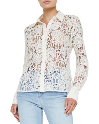 L'agence Maia Lace Button-Down Bls