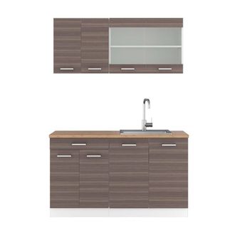 Vicco Cocina Vers&aacute;til R-line, Precioso Gris/blanco, 140 Cm, Et Roble