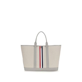 Thom Browne Gray Fabric Shoulder Mens Bag