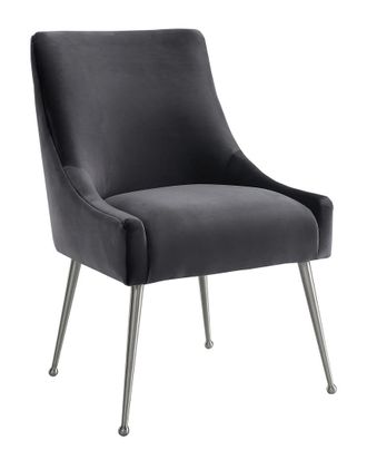 TOV Furniture Tov Furniture Beatrix Grey Velvet Side Chair