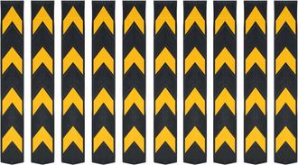 vidaXL Protezioni Angolari Riflettenti 10 Pz In Gomma 80 Cm - Vidaxl