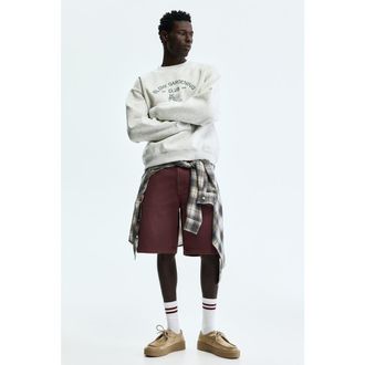 H&M Relaxed-fit carpenter shorts in Burgundy at Nordstrom, Size 34