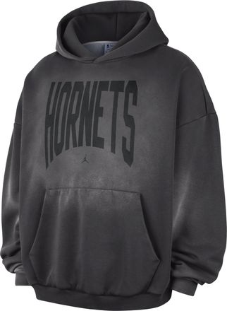 Nike Charlotte Hornets Standard Issue Therma-FIT Fleece Hoodie Dark Charcoal White II5976-099