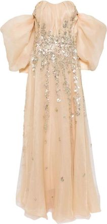Saiid Kobeisy Organza Dress With Dotted Beading