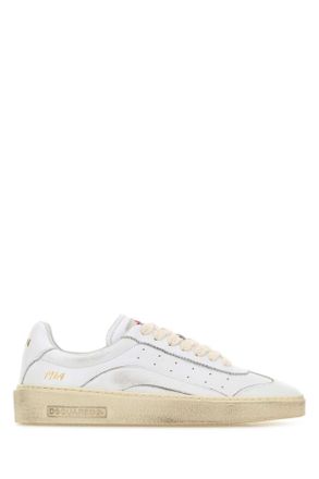 Dsquared2 White Leather Rider Sneakers