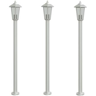 vidaXL Vidaxl - L&aacute;mparas De Suelo De Exterior 3 Uds Acero Inoxidable 120 Cm