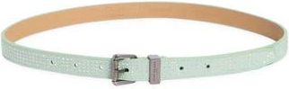 Kurt Geiger Hotfix Rhinestone Embellished Leather Belt in Mint/Antique Silver at Nordstrom Rack, Size Large/x-Large