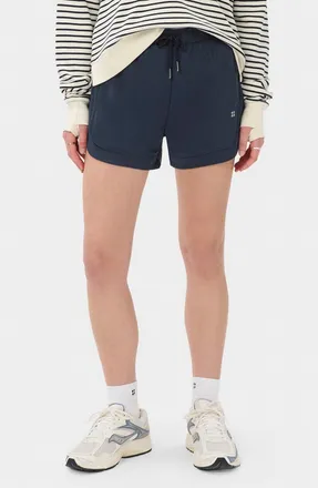 Sweaty Betty Explorer Track Piped Shorts in Navy Blue at Nordstrom, Size X-Large