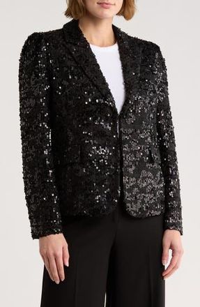 Love Token Jensen Sequin Blazer in Black at Nordstrom Rack, Size X-Small