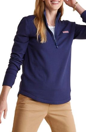 Vineyard Vines Dreamcloth Relaxed Half Zip Sweatshirt in Nautical Navy at Nordstrom, Size Xx-Small