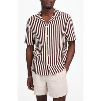 Madewell The Textured Knit Camp Shirt in Dusty Plum at Nordstrom Rack, Size Xx-Large